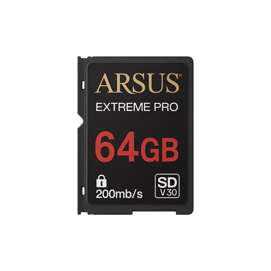 Arsus Pro 64GB SD Card 200MBs High Speed V30 4K Video