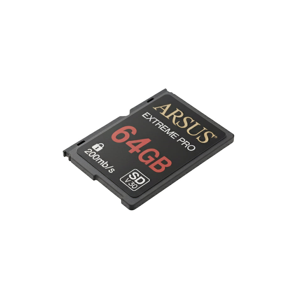 Arsus Pro 64GB SD Card 200MBs High Speed V30 4K Video